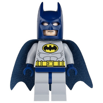 Batman - Light Bluish Gray Suit with Yellow Belt and Crest, Dark Blue Mask and Cape (Type 1 Cowl) | sh0025