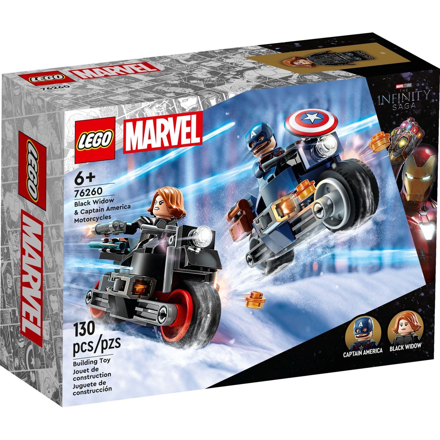 Black Widow & Captain America Motorcycles | Marvel Super Heroes | 76260
