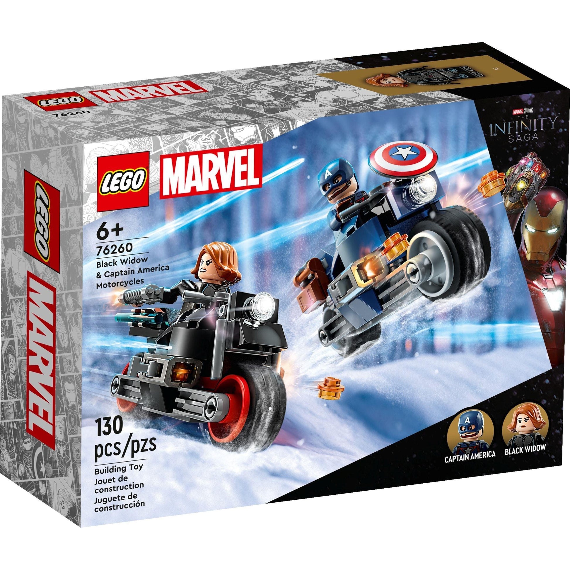 Motos de Black Widow et Captain America | Super-héros Marvel | 76260