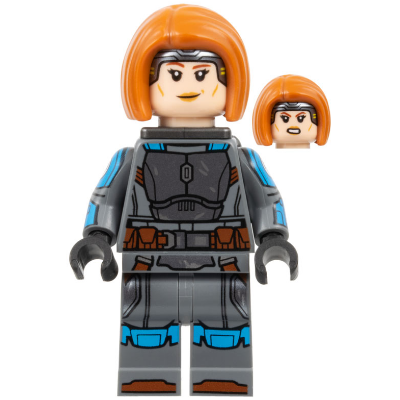 Bo-Katan Kryze - Bras imprimés, cheveux orange foncé | sw1287