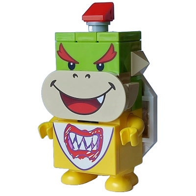 Bowser Jr. - 1 Lime Brick 1 x 1, 1 Red Brick 1 x 1 | mar0184