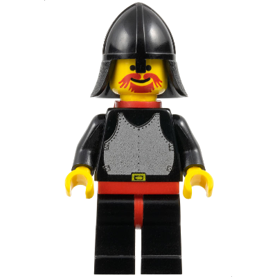 Breastplate - Black, Black Legs with Red Hips, Black Neck-Protector, Red Plastic Cape | cas322