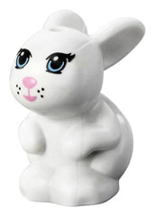 Bunny / Rabbit, Mini Doll Style, Sitting with Bright Light Blue Eyes, Bright Pink Nose and Mouth and Black Whisker Dots Pattern (Friends Daisy) | 98387pb01