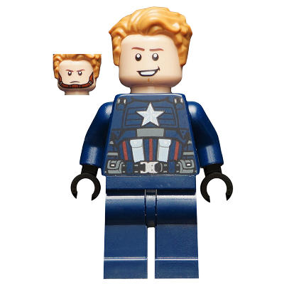 Captain America - Dark Blue Suit, Black Hands, Hair | sh0625