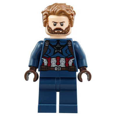 Captain America - Dark Blue Suit, Dark Brown Hands, Hair | sh0495