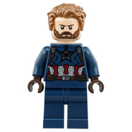 Captain America - Dark Blue Suit, Dark Brown Hands, Hair | sh0495