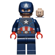 Captain America - Costume bleu foncé, mains rouges, casque | sh0686