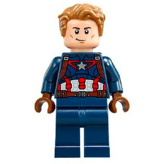 Captain America - Dark Blue Suit, Reddish Brown Hands, Hair, Dark Brown Eyebrows | sh0264
