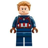 Captain America - Dark Blue Suit, Reddish Brown Hands, Hair, Dark Brown Eyebrows | sh0264
