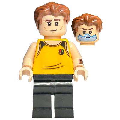 Cedric Diggory - Bright Light Orange Hufflepuff Tank Top, Water Bubble over Mouth | hp507