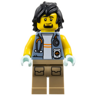 City Jungle Explorer - Sand Blue Jacket, Stethoscope, Dark Tan Legs, Black Hair | cty1776