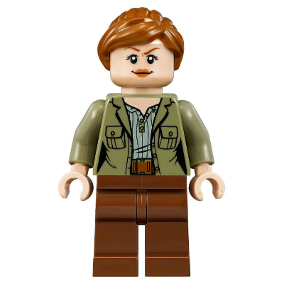 Claire Dearing - Olive Green Jacket over Sand Green Shirt, Reddish Brown Legs | jw021
