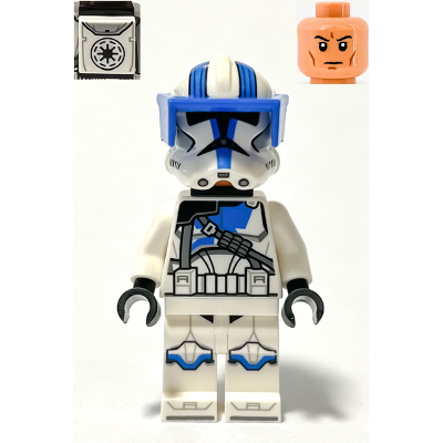 Clone Heavy Trooper, 501st Legion (Phase 2) - White Arms, Blue Visor, Backpack, Nougat Head, Helmet with Holes | sw1247