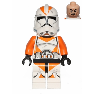 Clone Trooper, 212th Attack Battalion (Phase 2) - Orange Arms, Dirt Stains, Scowl | sw0522