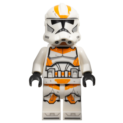 Soldat clone, 212e bataillon d'attaque (Phase 2) - Bras blancs, taches de terre, tête couleur nougat, casque troué | sw1235