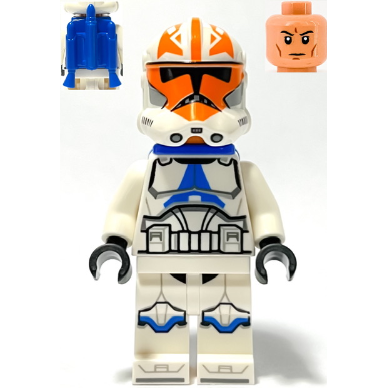 Clone Trooper, 501st Legion, 332nd Company (Phase 2) - Helmet with Holes and Togruta Markings, Blue Jet Pack | sw1276