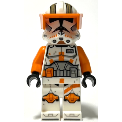 Clone Trooper Commander Cody, 212th Attack Battalion (Phase 2) - Orange Visor, Nougat Head, Helmet with Holes, Printed Legs | sw1233