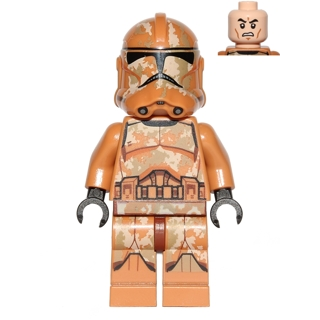 Soldat clone (Phase 2) - Camouflage de Géonosis, air renfrogné