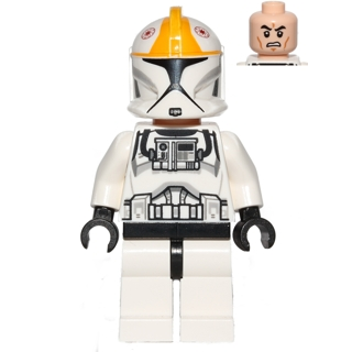 Clone Trooper Pilot (Phase 1) - Bright Light Orange Markings, Scowl | sw0491