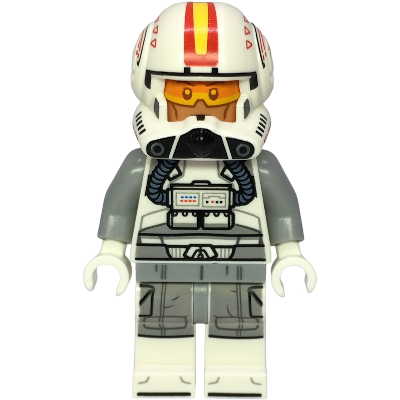 Pilote de soldat clone (Phase 2) - Bras gris clair bleuté, tête couleur nougat | sw1402