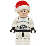 Clone Trooper - Printed Legs, Santa Hat, Scowl | sw0596