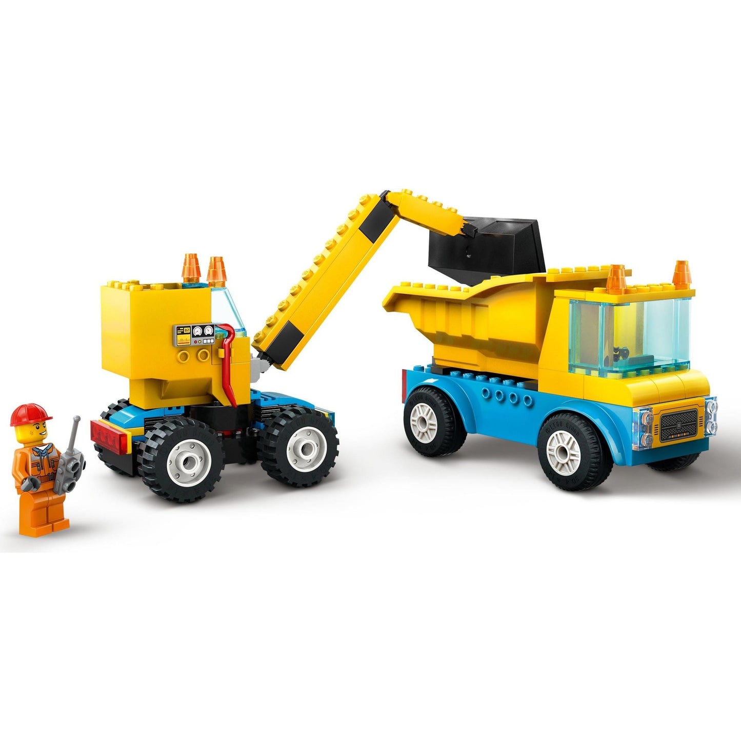 Construction Trucks and Wrecking Ball Crane | City | 60391