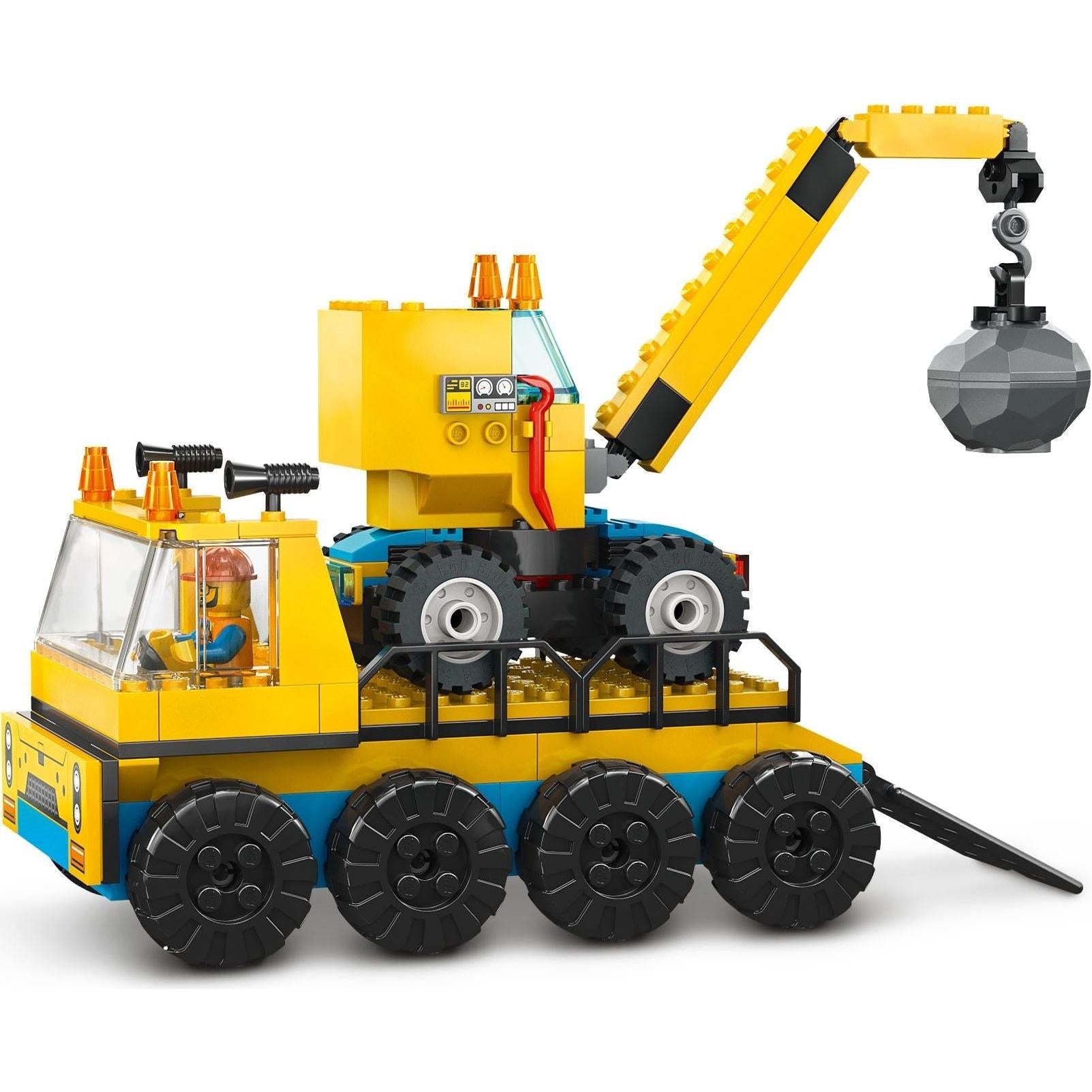 Construction Trucks and Wrecking Ball Crane | City | 60391