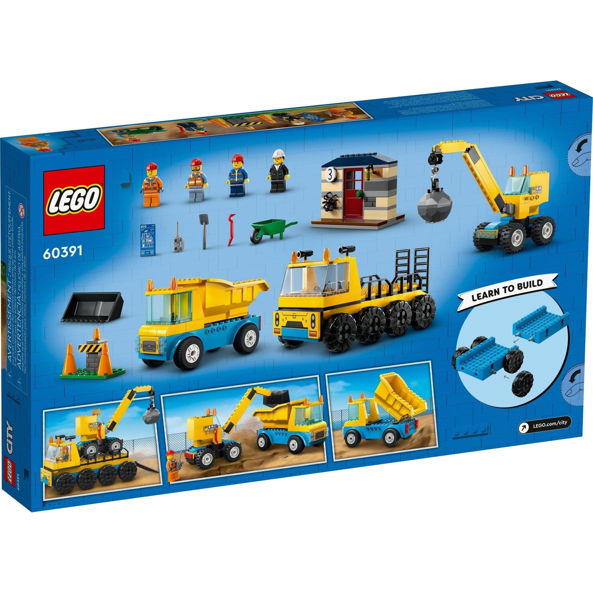 Construction Trucks and Wrecking Ball Crane | City | 60391