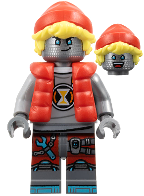Cooper - Robot avec casquette rouge et doudoune sans manches | drm082