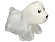 Dog, Ghost with Marbled White and Printed Black Eyes and Nose Pattern (Hidden Side Spencer) | 52672pb01