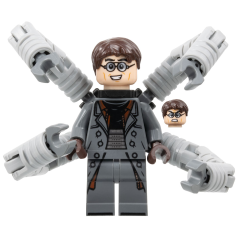 Dr. Octopus (Otto Octavius) / Doc Ock - Dark Bluish Gray Outfit, Mechanical Arms | sh0890