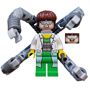 Docteur Octopus (Otto Octavius) / Doc Ock - Blouse blanche sur tenue vert vif, bras mécaniques | sh0110