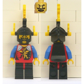 Dragon Knights - Knight 2, Black Legs with Red Hips, Black Dragon Helmet, Yellow Plumes, Black Plastic Cape | cas018a
