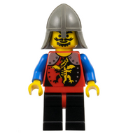Dragon Knights - Chevalier 2, jambes noires et hanches rouges, protège-nuque gris foncé | cas016