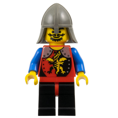 Dragon Knights - Knight 2, Black Legs with Red Hips, Dark Gray Neck-Protector | cas016