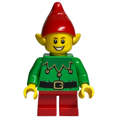 Elf - Green Scalloped Collar with Bells, Red Hat | hol257