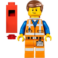 Emmet - Sourire asymétrique à bouche fermée, avec une pièce de résistance et une plaque sur la jambe | tlm078