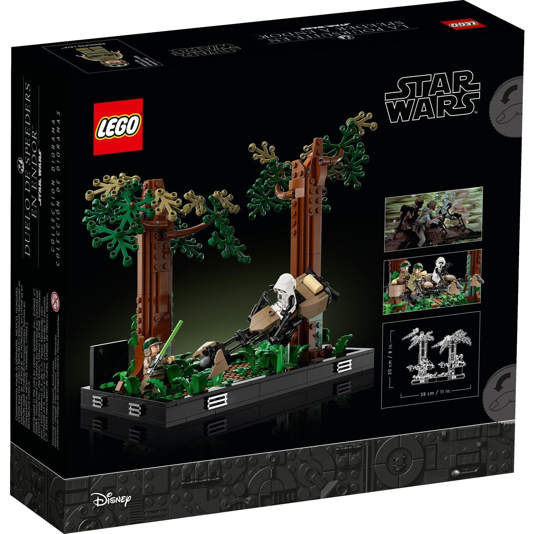Diorama de la poursuite en speeder sur Endor | Star Wars | 75353