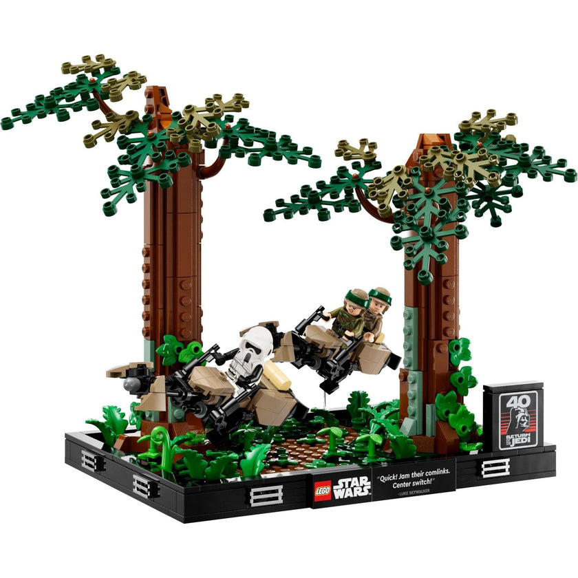 Diorama de la poursuite en speeder sur Endor | Star Wars | 75353