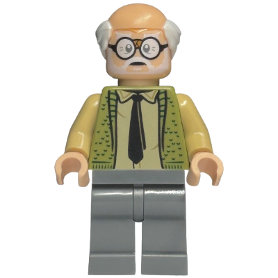 Ernie Prang - Olive Green Vest Knit, Half Bald, Dark Bluish Gray Legs | hp545