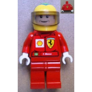 F1 Ferrari - F. Massa with Helmet Yellow Printed - with Torso Stickers Shell | rac036s2