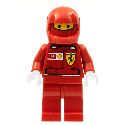 Membre de l'équipe des stands de Formule 1 Ferrari - avec autocollants Vodafone Shell sur le torse | rac025s