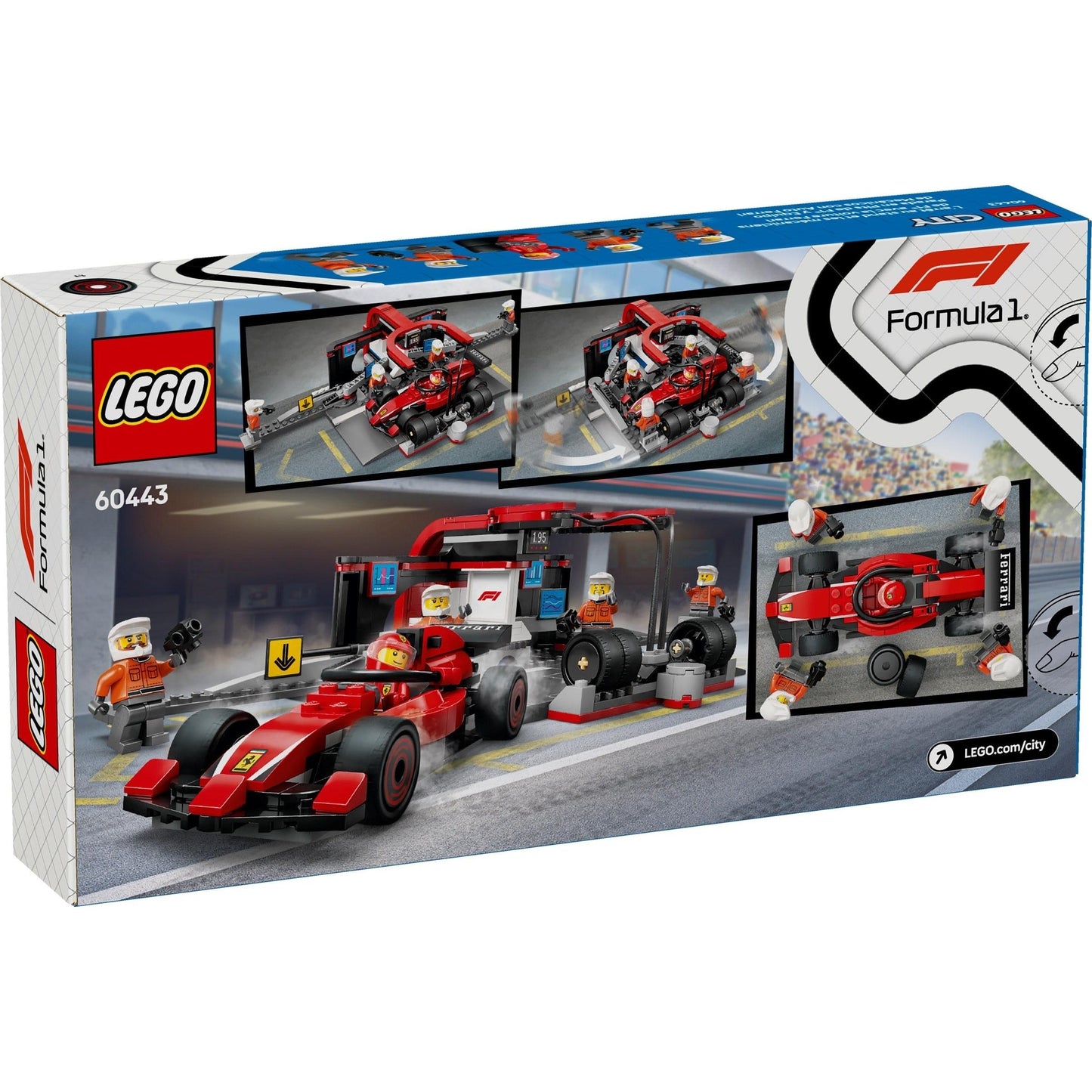 F1 Pit Stop & Pit Crew with Ferrari Car | City | 60443