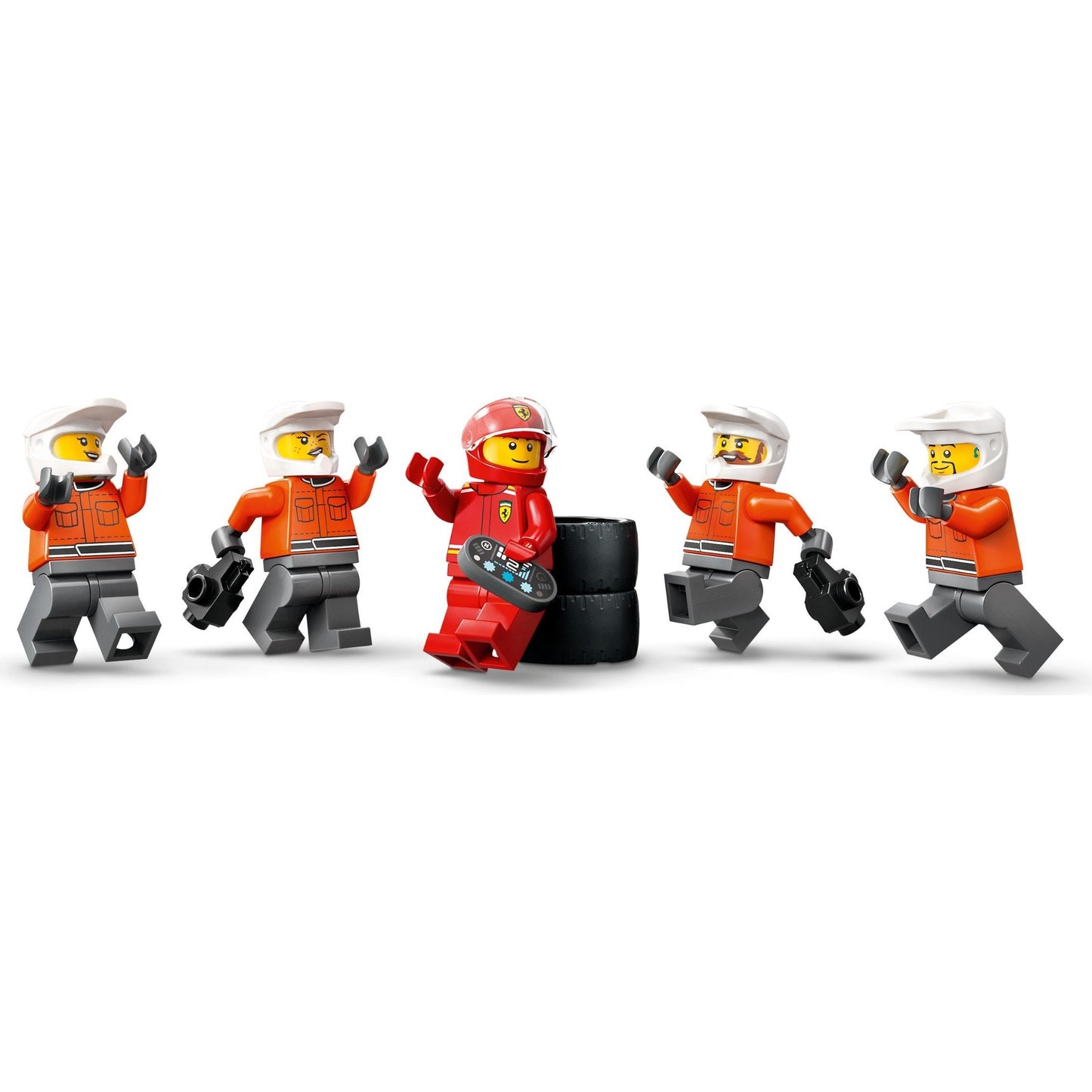 F1 Pit Stop & Pit Crew with Ferrari Car | City | 60443