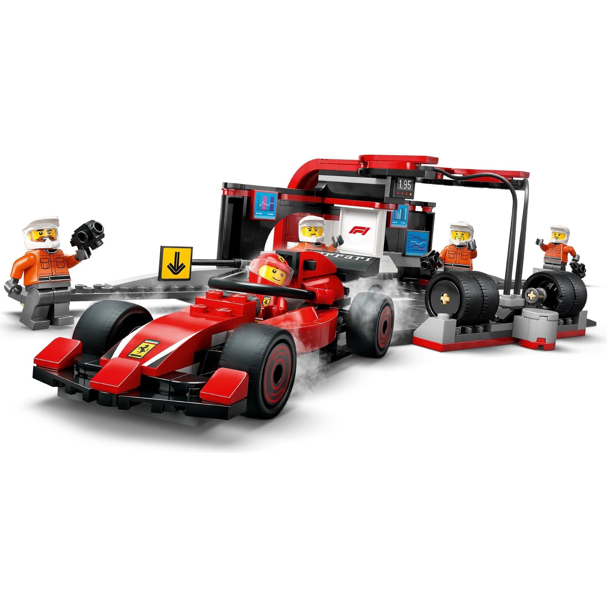 F1 Pit Stop & Pit Crew with Ferrari Car | City | 60443