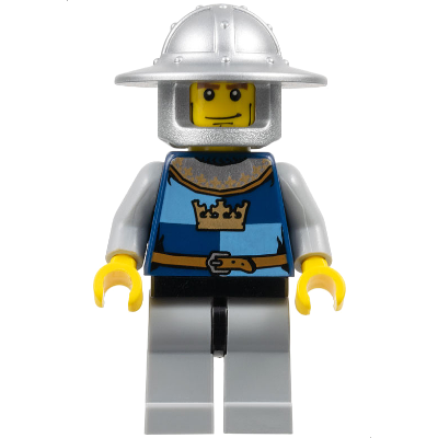 Fantasy Era - Crown Knight Quarters, Helmet with Broad Brim, Vertical Cheek Lines | cas426