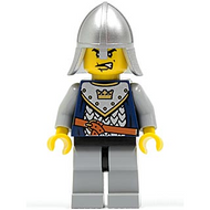 Fantasy Era - Crown Knight Scale Mail with Crown, Helmet with Neck Protector, Scar Across Lip | cas338