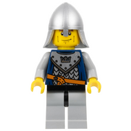Fantasy Era - Crown Knight Scale Mail with Crown, Helmet with Neck Protector, Vertical Cheek Lines | cas339