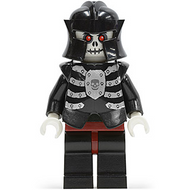 Fantasy Era - Skeleton Warrior 4, White, Black Breastplate and Helmet, Dark Red Hips and Black Legs | cas330