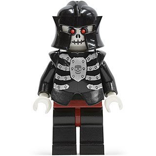 Fantasy Era - Skeleton Warrior 4, White, Black Breastplate and Helmet, Dark Red Hips and Black Legs | cas330